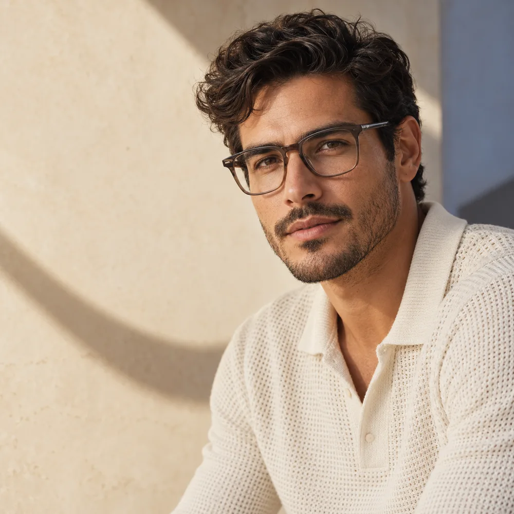 Campaña OPTICA7: marco rectangular de estilo contemporáneo